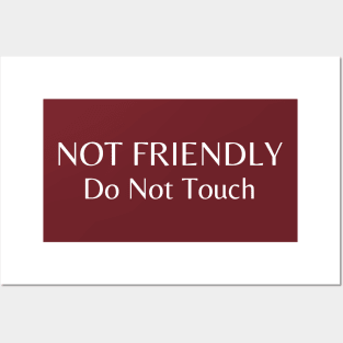 Not Friendly Do Not Touch Posters and Art